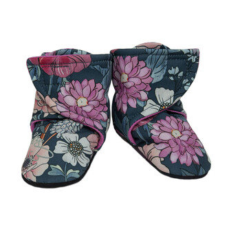 Capáčky barefoot Softshell Garden bloom; Barva: šedá; Velikost: 1 - délka stélky: 11 cm