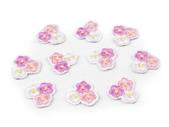 Nažehlovačka květy - 100 ks - 1 růžová sv.