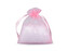 Dárkový pytlík 7x9 cm organza - 100 ks - 3 růžová sv.