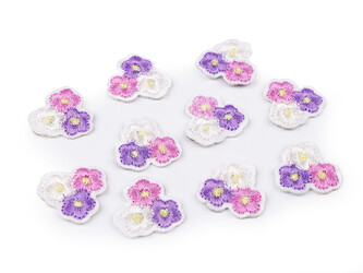 Nažehlovačka květy - 100 ks - 2 fialová