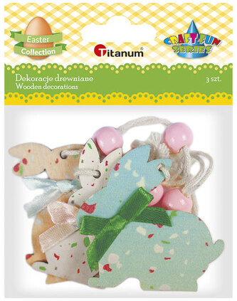 Króliczki drewniane op. 3szt. 22br1001, Craft-Fun