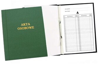 Akta osobowe oklejane ABCDE zielone b/n 339-101, Warta