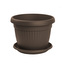 Gardino, Květináč MEDITERAN průměr 30 cm s podmiskou, hnědá