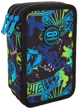 Piórnik potrójny z wyposażeniem Jumper 3 Skate Night CoolPack, Patio Piórnik potrójny z wyposażeniem Jumper 3 Skate Night CoolPack, Patio