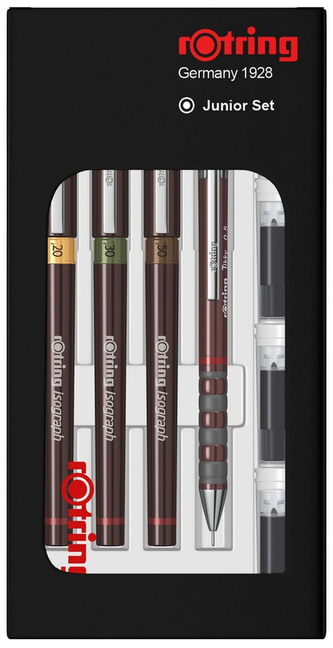 Tuszografy Isograph kpl.Junior 0.2+0.3+0.5mm, Rotring