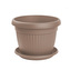 Gardino, Květináč MEDITERAN průměr 25 cm s podmiskou, mocca