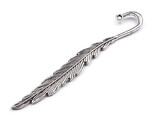 Záložka do knihy 10x80 mm pírko - 50 ks - platina s patinou
