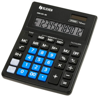 Kalkulator biurowy CDB1201BK-BL, Eleven 