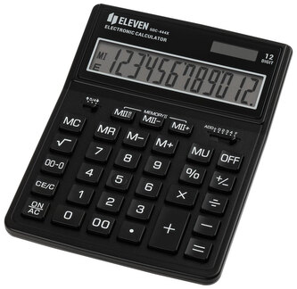 Kalkulator biurowy SDC444XRBK czarny perłowy, Eleven 