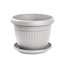 Gardino, Květináč MEDITERAN průměr 17 cm s podmiskou, bílá