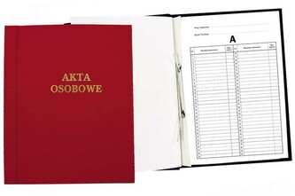 Akta osobowe oklejane ABCDE bordo b/n 339-100, Warta