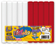 Bibuła mini mini biało-czerwona op. 10szt.,12 cm x 200 cm, Pastello