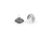 Náušnicová puzeta se sítkem Ø16; 18; 20 mm z nerezové oceli - 10 ks - 1 (16 mm) platina