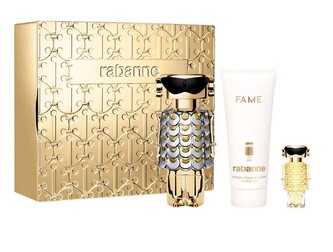 Paco Rabanne Fame parfémovaná voda 80 ml + tělové mléko 100 ml + parfémovaná voda 4 ml + plechová dóza