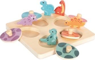 small foot Dřevěné paměťové puzzle Dino