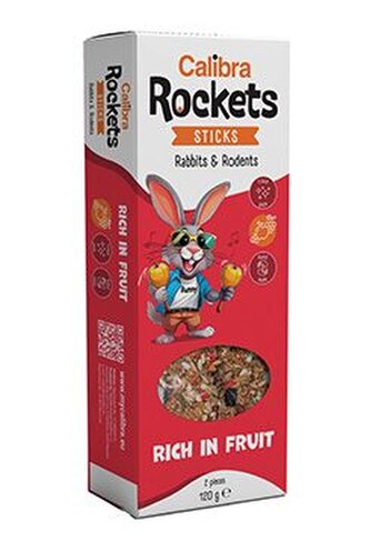 Calibra Rockets Sticks Rabbits&Rodents Fruits 120g Calibra Rockets Sticks Rabbits&Rodents Fruits 120g