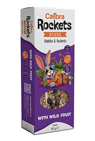 Calibra Rockets Sticks Rabbits&Rodents Wild fruit 120g Calibra Rockets Sticks Rabbits&Rodents Wild fruit 120g