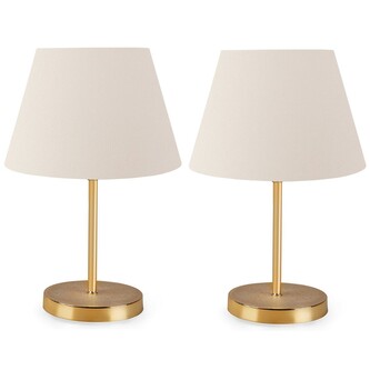 Sada 2 stolních lamp Deno krémová