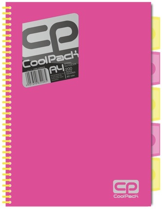 Kołonotes A4 200 k. neon różowy CoolPack, Patio