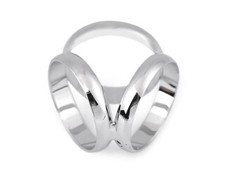 Spona / průvlek na šátek - 1 ks - 1 platina