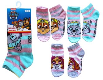 SADA 3 KS PONOŽKY TLAPKOVÁ PATROLA - velikost 27-30