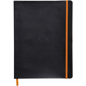 Clairefontaine, Zápisník s měkkými deskami Rhodia Rama, B5, 80 listů, linkovaný, černý