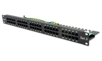 XtendLan Patch panel 19", 50 portů, Cat3, 1U