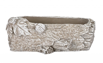 Cementový obal na květiny 20 cm šedý