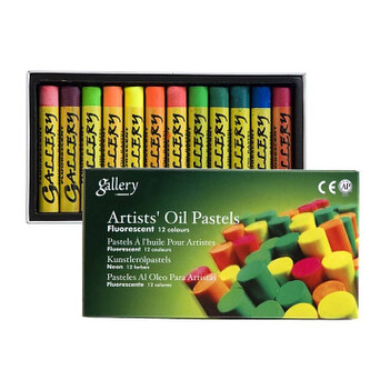 Sada fluorescentních olejových pastelů Gallery 12ks