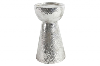 Svícen Mikela 25 cm stříbrný