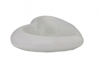 Cementové srdce 16 cm bílé