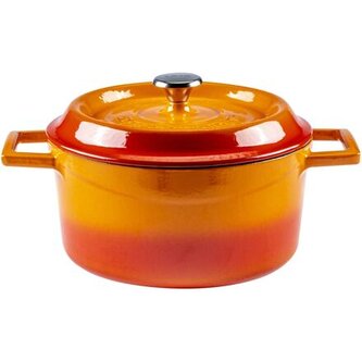 Hrnec Ø 24 cm, 4,5 l, litinový, oranžový LAVA METAL LVYTC24K2OR