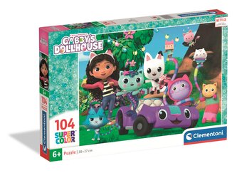 Puzzle 104 elementów. Super kolor. Gabbys Dollhouse