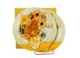 Komplet 2 talerze deserowe SUNFLOWERS inspired by Van Gogh