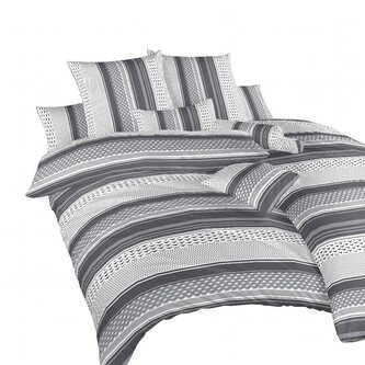 Dadka Povlečení krep Erik šedý 140x220, 70x90 cm