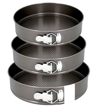 Formy na dort z uhlíkové oceli s vyjímatelným dnem - 3ks