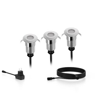 Spore GardenLink venkovní nízkonapětové zemní svítidlo 3x LED 1W 120lm 2700K 24V IP44, černé