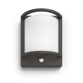 Samondra UltraEfficient venkovní nástěnné svítidlo se senzorem LED 3,8W 800lm 2700K IP44, antracit