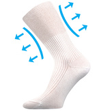 Lonka® ponožky Zdravan bílá 38-39 (25-26) 3 páry
