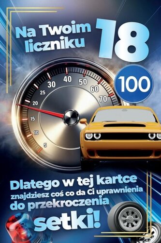 Karnet Prawo Jazdy 18 urodziny męskie