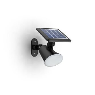 Jivix solární venkovní nástěnné LED svítidlo 1,4W 150lm 2700K IP44, černé