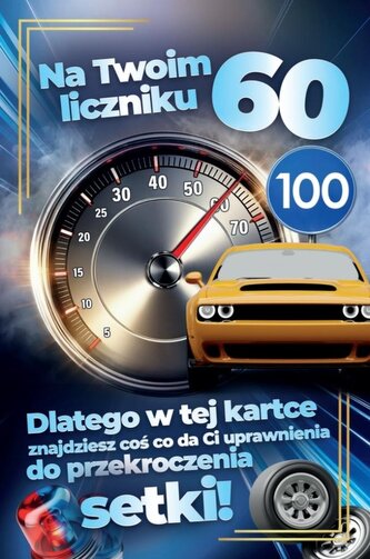 Karnet Prawo Jazdy 60 urodziny męskie