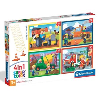 Puzzle 4 w 1 Super kolor. Busy at Work