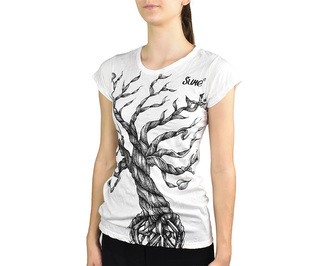 Tričko krátký rukáv SURE, Strom peace, bílá M