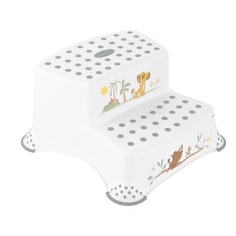 KEEEPER IGOR LION KING Podest dziecięcy dwustopniowy z funkcją antypoślizgową biały