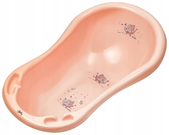 MALTEX Wanna 84cm z korkiem Słonik brzoskwiniowy róż MALTEX Wanna 84cm z korkiem Słonik brzoskwiniowy róż