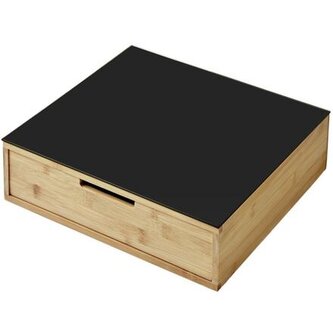 Organizér na čaje a kávové kapsle, 30 x 10 x 30 cm, bambus KESPER 58953