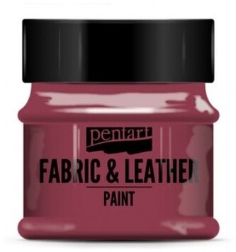 Farba do tkanin i skór 50ml bordowa, Pentart