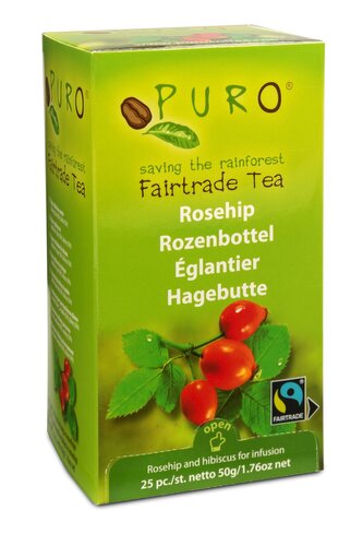 Puro Fairtrade čaj porcovaný šípek ibišek 25x2g Puro Fairtrade čaj porcovaný šípek ibišek 25x2g