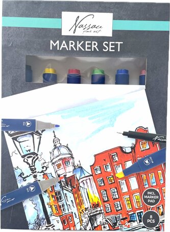 Sada grafických fixů a blok